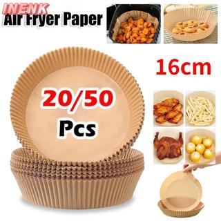 INENK 20 / 50 Chiếc Giấy Chiên Không Khí, Giấy Nướng Chống Dính Chống Thấm Nước, Giấy Chiên Dùng Một Lần Chống Dầu Bền Cho Máy Hấp Muffin Cupcake