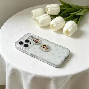 Mặt dây chuyền silicon họa tiết điện thoại hình rồng thủ công flgo với lớp hoàn thiện bằng kim loại