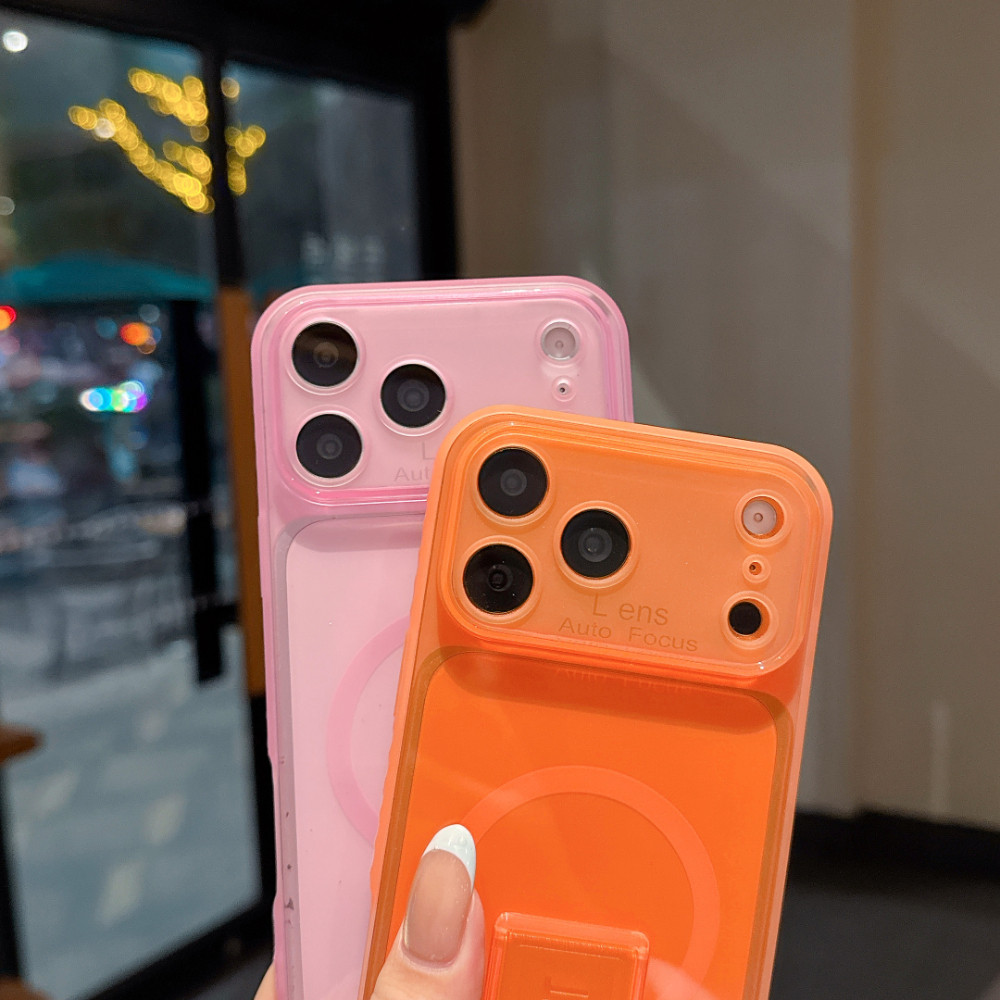 Ốp Điện Thoại TPU Mềm Có Giá Đỡ Cho iPhone 17 16 15 14 13 12 11 Pro Max 16 15 14 Plus X XS Vỏ Đơn Giản Thời Trang Chống Rơi Nhẹ Và Mỏng