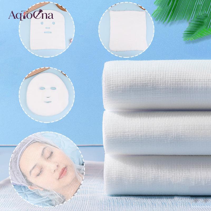 AqToCna 50 / 100 Cái Cotton Nguyên Chất Mềm Mại Thẩm Mỹ Viện Áp Dụng Mặt nạ Mềm Làm Đẹp Gạc Blo Mặt nạ dùng một lần Mặt nạ đặc biệt Chăm sóc da mặt AqToCna