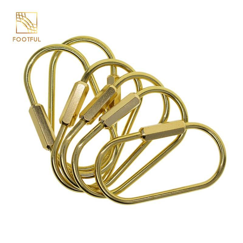 Vòng chìa khóa vàng đồng đa chức năng - Set 6 chiếc