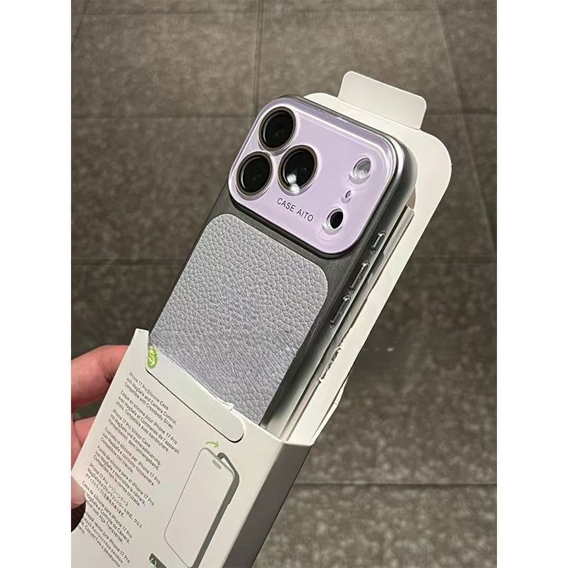 Ốp điện thoại họa tiết da vải thiều Thích hợp cho vỏ điện thoại iPhone17Promax Phong cách mới Giá trị cao Thích hợp cho iPhone16pro Kính 15 Chống va chạm 14 Chống sốc