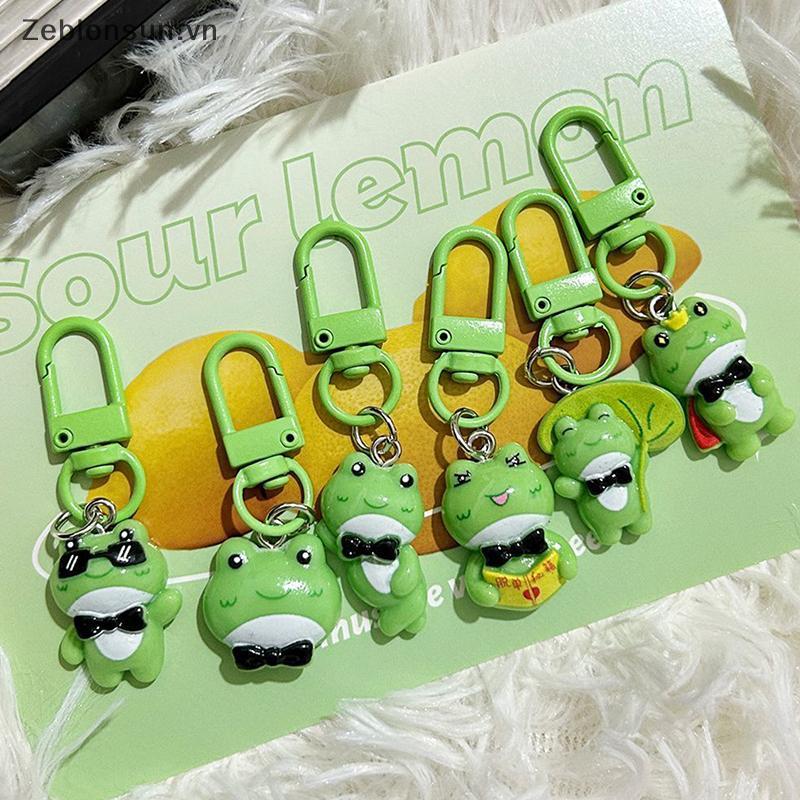# HB # Hoạt Hình Ếch Móc Khóa Mặt Dây Chuyền Dễ Thương Móc Khóa Xe Bapa Trang Trí Túi Thời Trang Quyến Rũ Món Quà Trang Sức.