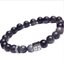 Vòng tay Obsidian Unisex - Đá mắt Hawk - Bùa hình chữ vạn bạc Tây Tạng - Hạt hình học - Thoải mái mịn màng - Mạ bền - Thiết kế dân tộc