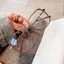 Phiên Bản Hàn Quốc Hợp Thời Trang Retro Cận Thị Khung Nam Kính Bằng Kính Trơn Mặt Nữ yj