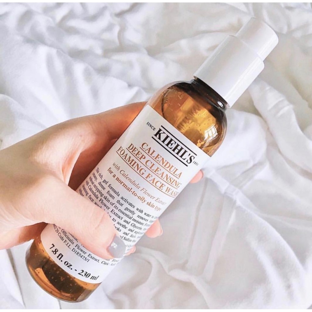 [Chính Hãng] Sữa Rửa Mặt 𝕂𝕀𝔼ℍ𝕃'𝕊 ℂ𝔸𝕃𝔼ℕ𝔻𝕌𝕃𝔸 Cleanser 230ml | Dạng Bọt Dịu Nhẹ, Da Sạch Thoáng