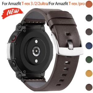 Dây da cho dây đeo đồng hồ Amazfit T-rex 3 / T-rex 2 dành cho phụ kiện vòng tay Amazfit t-rex / t-rex pro / t-rex Ultra