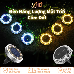 Bộ 4 Đèn Năng Lượng Mặt Trời Cắm Đất Chống Nước IP65 – Đèn Ngủ Sân Vườn, Thích Hợp Cho Sân Vườn, Sân Nhà, Cắm Trại