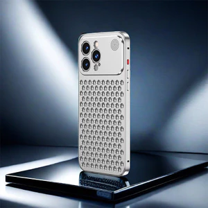 Dành Cho IPhone 14 15 16 17 ProMax Vỏ Điện Thoại Tản Nhiệt Kim Loại Hợp Kim Nhôm Thơm Siêu Mỏng Chống Sốc Ốp Lưng