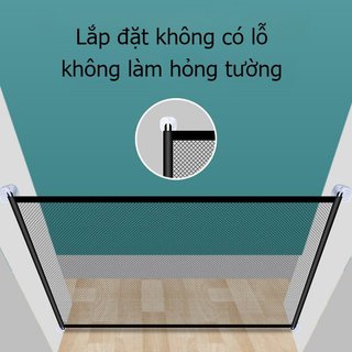 Cổng An Toàn Cho Bé Lưới Có Thể Thu Vào Không Khoan Cầu Thang Hành Lang Nhà Thú Cưng Rào Chắn Có Thể Gập Lại