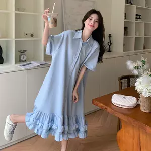 Đầm dáng đuôi cá phong cách phương Tây dành cho nữ, phù hợp body béo, thoáng mát mùa hè