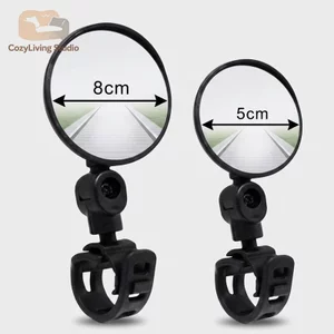 Gương chiếu hậu xe đạp 360 độ điều chỉnh được, chất liệu ABS, phụ kiện thể thao màu đen