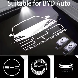 Đèn chào mừng cửa ô tô BYD - Đèn LED máy chiếu ống kính thủy tinh HD cho BYD Atto 3 Dolphin D1 E6 Seal U Han Sealion Tang Song Plus [Chỉ phù hợp với cửa chính hãng với đèn nhà máy.]