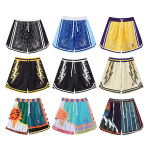 Quần short bóng rổ dáng rộng vừa vặn, in hình thời trang đường phố, khô nhanh thoáng khí