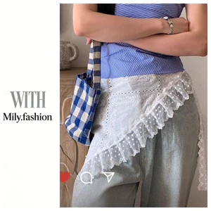 Váy mùa hè từ Milyfashion Hàn Quốc, thiết kế ren tam giác màu trắng