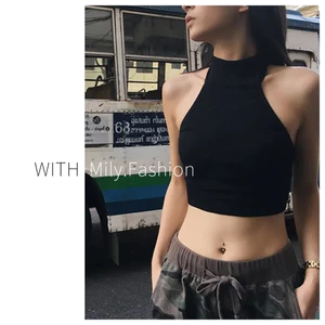 Milyfashion Dây Chuyền Ngọt Cay Phù Hợp Mùa Hè, Thiết Kế Slim-Fit Không Tay Ngắn, Mix Dễ Với Quần Áo Nữ