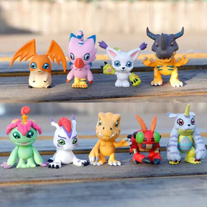 9 Cái / bộ 4-5cm Digimon Phiêu Lưu Anime Hình Agumon Tailmon Gabumon Piyomon Tentomon Palmon Gomamon Patamon Q Phiên Bản PVC Nhân Vật Hành Động Mô Hình Đồ Chơi Búp Bê