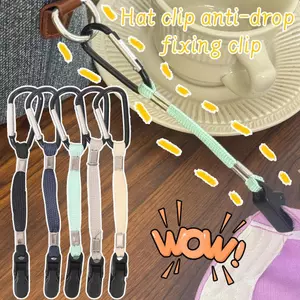 Kẹp mũ chống mất có kẹp kim loại bằng nhựa chắc chắn, Bộ giữ chống gió 2 / 3 / 5 / 10 CÁI cho các hoạt động ngoài trời, Kẹp dễ dàng trên nhiều màu
