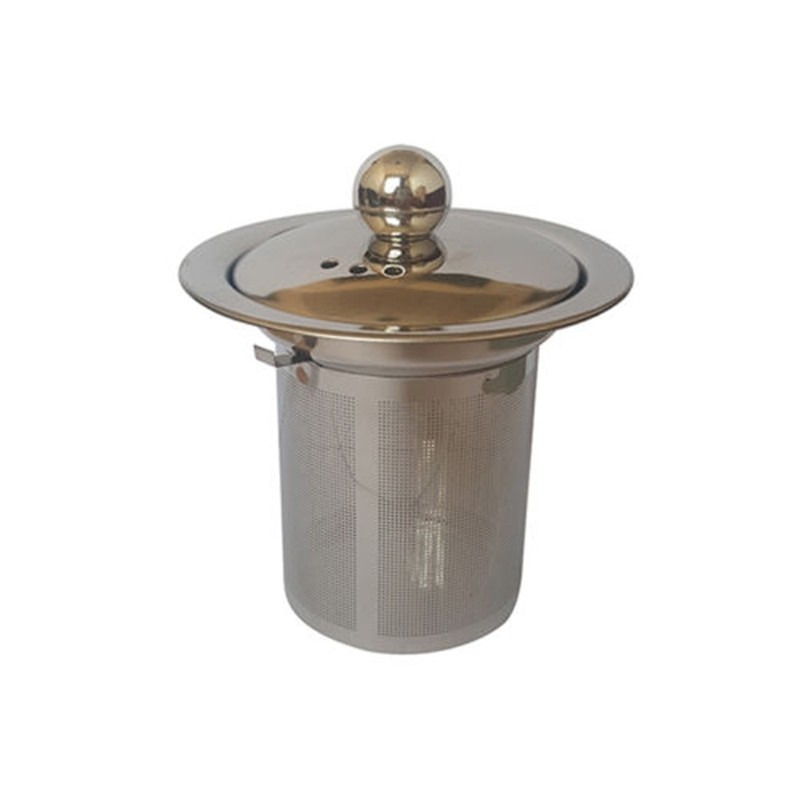 Bộ lọc khuếch tán gia vị Cốc thủy tinh màu bạc có thể tái sử dụng Bộ lọc trà rời