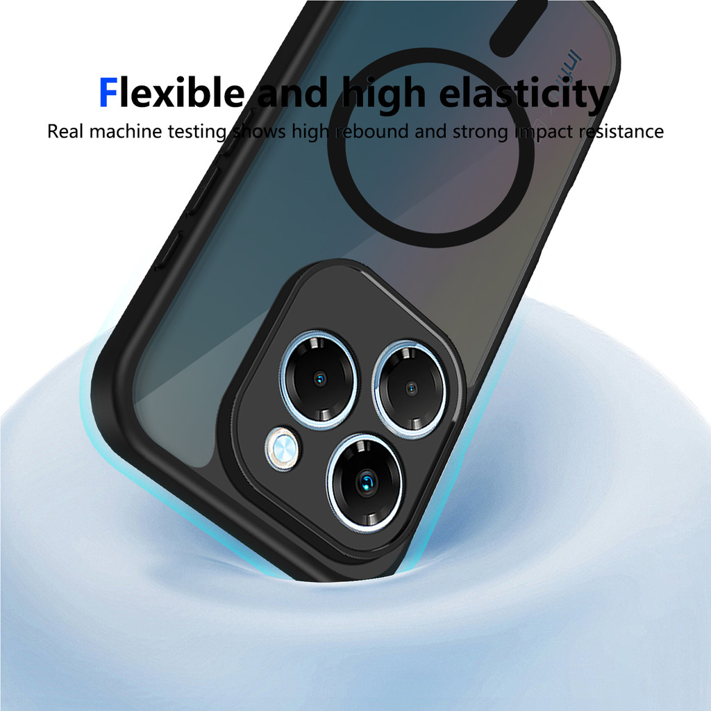 Ốp lưng Tecno Spark 20C Vỏ thu hút từ tính màu đen mờ cho vỏ điện thoại Tecno Spark 20