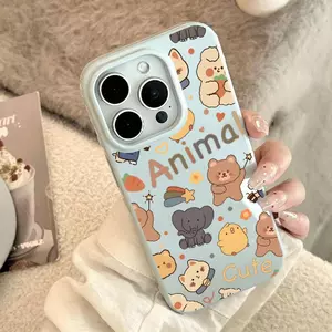 Động vật kết hợp Ứp dụng iPhone 1716/15/14 Trường hợp 13/12/11xr Dễ thương 8/7