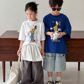 [Aff- DOU DOU KID] AP76 CÚN Áo Phông Trẻ Em Hữu Cơ 14-48kg Cho Bé Gái Và Bé Trai