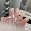 Handmade Đeo Móng Tay Ren Dễ Thương Sinh Viên Nóng Cô Gái Pháp Ngôi Sao Tối Móng Tay Nơ Làm Trắng Móng Tay Sang Trọng