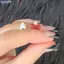 Bluelover 2 Chiếc Nơ Trái Tim Xương Tai Móng Tay Thép Titan Bông Tai Dễ Thương Cho Nữ Đâm thủng Phụ Kiện Trang Sức Mới