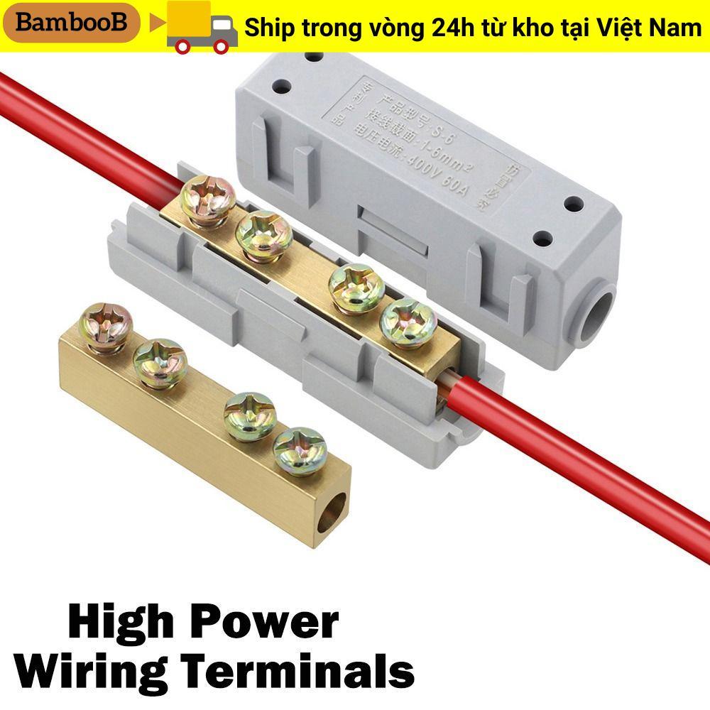 Khối đầu cuối nhanh BAMBOOB, Bộ chia công suất cao bằng đồng thau dây dẫn, Đầu nối điện nối nhỏ gọn Đầu nối nhanh nhanh Điện