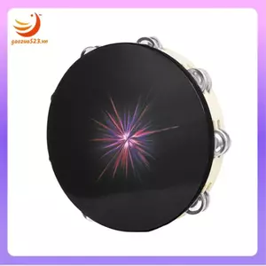 Nhạc cụ gõ Tambourine cầm tay 10 Inch Nhạc cụ gõ trống Jingle hàng hai nhạc cụ nhà thờ dành cho người lớn Nhạc cụ khiêu vũ tiệc KTV