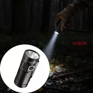 Đèn pin di động DARON, Đèn pin Mini có thể sạc lại USB, Giá đỡ bút hợp kim nhôm bỏ túi Đèn pin chống nước LED XPG cho cắm trại 4.2V 5W
