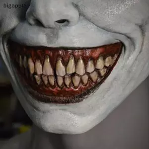 Mặt nạ ma cười bigapple cho lễ hội Halloween Thanh hóa trang Mặt nạ kinh dị Mặt nạ trắng RDG