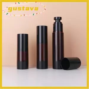Chai chân không GUSTAVA, Chai xịt nhựa cầm tay 15 / 30 / 50ml, Chai bơm bọt chống rò rỉ màu nâu đậm Kem nền dạng lỏng