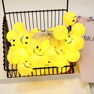 Đèn LED Mặt Cười Dây Cô Gái Trái Tim Trẻ Em Trang Trí Phòng Đèn Lồng Đám Mây Biểu Hiện Đèn Trang Trí Ngôi Sao Có Màu Sắc