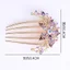 Kim Loại Lược Chải Tóc Chèn Lược Tấm Kẹp Tóc Bóng Mũ Đội Đầu Năm Răng Lược Tóc Chèn Nữ Trưởng Thành Kim Cương Giả Phụ Kiện Tóc Kẹp Tóc