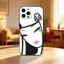 Ốp Điện Thoại T-Tokidokis Hoạt Hình TP-2 Cho iPhone17,16,15,14,13,12 Plus, Max Mềm Silicone Đen Cover