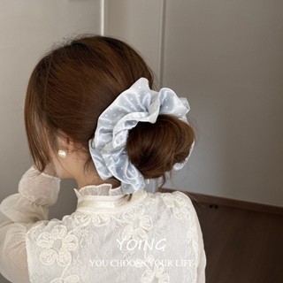 Yoing / Phong Cách Mới Phong Cách Hàn Quốc Cảm Giác Cao Cấp Lớn Satin Chấm Bi Dây Buộc Tóc Ruột Lớn