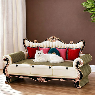 Giường Sofa cổ điển cho mèo | Tấm lót & chăn cào mèo 2 trong 1, Giường mèo sóng bền, Tấm bảo vệ nội thất