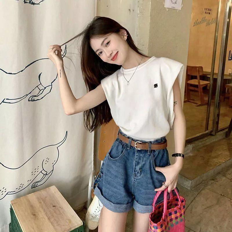 [Hàng mới về] Áo thun Vest sọc trắng đen dành cho nữ Mùa hè Phiên bản Hàn Quốc Thiết kế phong cách mới Sơ đồ Niche Loose Outer Top