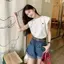 Áo thun Vest sọc trắng đen dành cho nữ Mùa hè Phiên bản Hàn Quốc Thiết kế phong cách mới Sơ đồ Niche Loose Outer Top