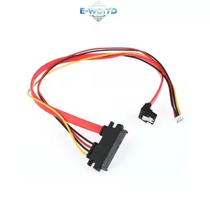 E-WOITD 2 trong 1 7Pin SATA DATA + 2.0mm 4Pin Powerbo 7 + 15 Pin 22P SATA Conjoint CD / DVD HD Cáp Đĩa Cứng 20 / 40cm E-WOITD