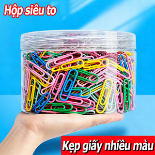 Ghim vòng kẹp giấy kim loại đa màu pastel văn phòng học sinh giữ giấy tờ gọn gàng tiện ích đẹp