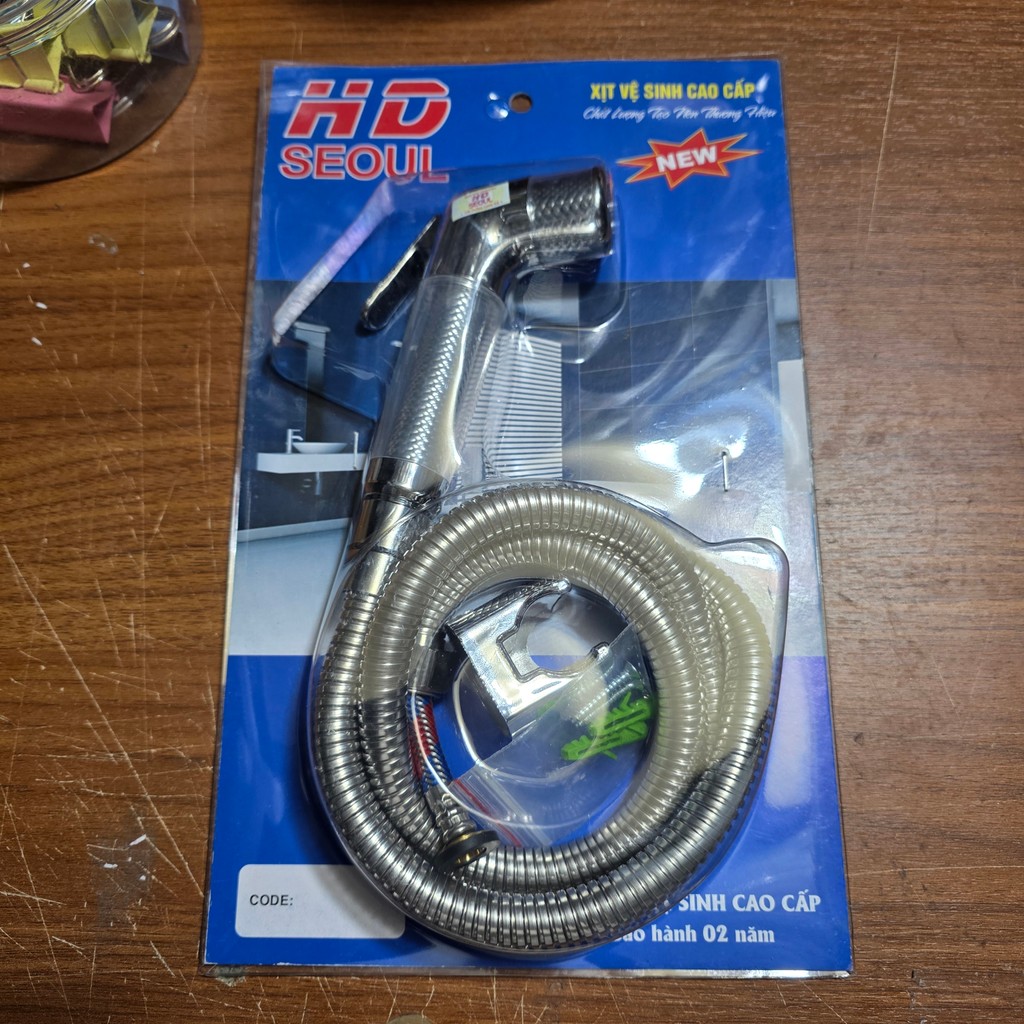 Bộ Xịt Vệ Sinh Cao Cấp (BXVS5) – Tay Xịt Nhà Vệ Sinh Kèm Dây Chịu Áp, Đầy Đủ Phụ Kiện