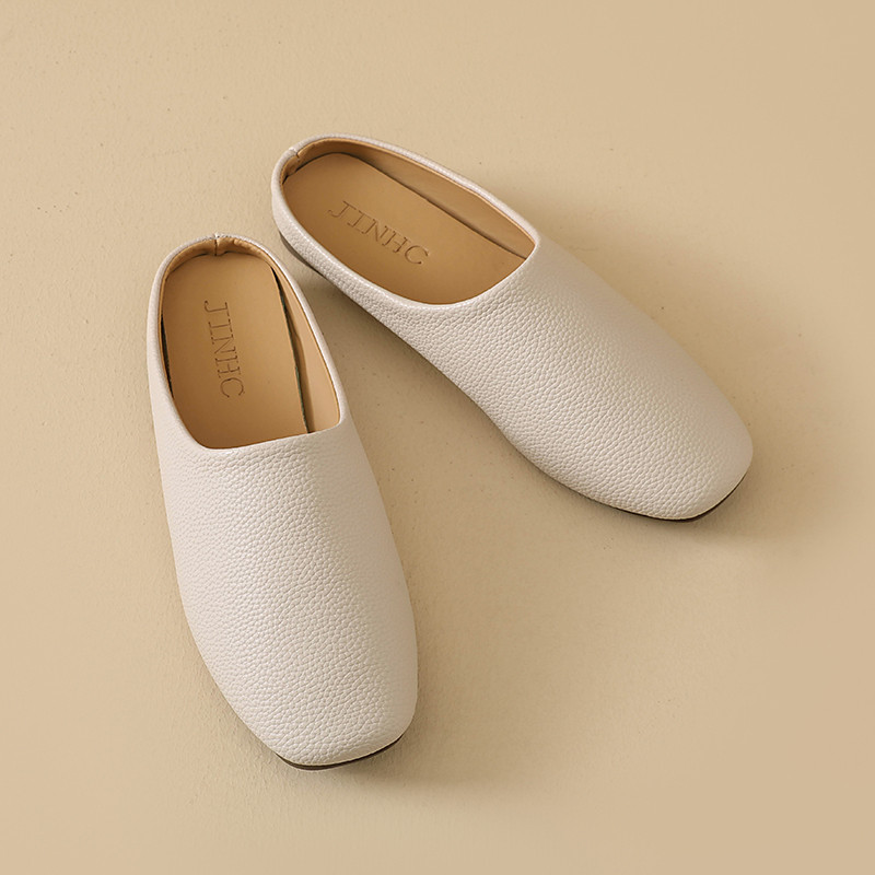 Atikota Nữ Mũi Vuông Mule Dép Slip On Nhẹ Thoải Mái Thường Ngày Ngoài Trời Mặc Giày Đi Bộ Bằng Cho Nữ Tất Cả Các Mùa Đa Năng Tối Giản Giày