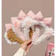 Hồng Ngọt Ngào Trái Tim Blush Gấu Tai Nơ Ren Rửa Đầu Nữ Trang Điểm Tóc Dễ Thương Sang Trọng Mũ nón