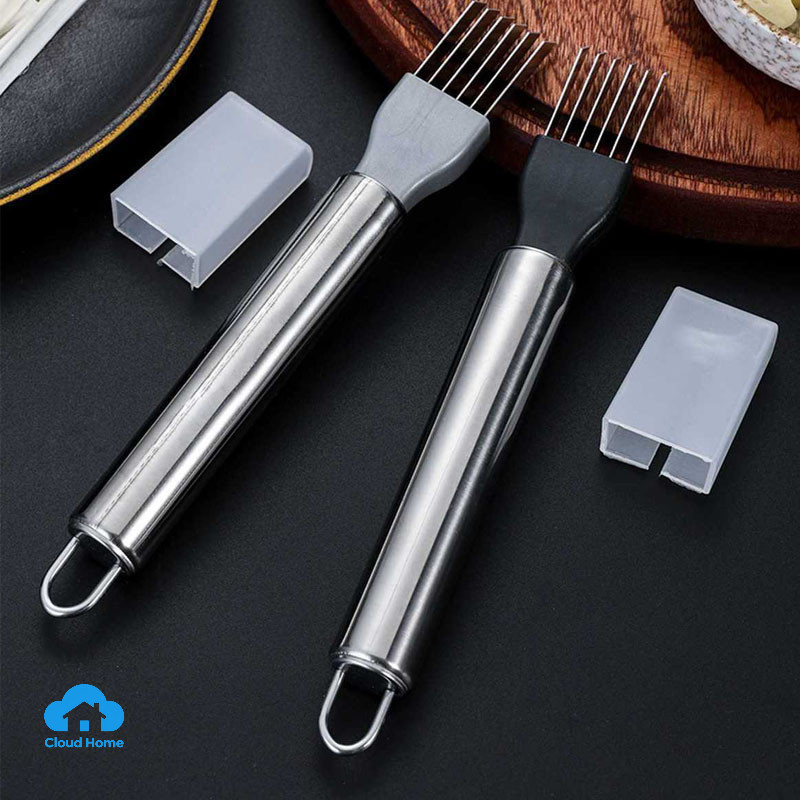 Máy thái hành lá đa năng tiết kiệm sức lao động bằng thép không gỉ, dụng cụ nhà bếp nhỏ gọn
