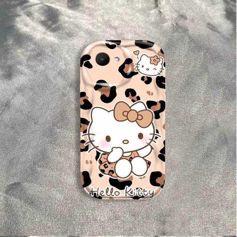 Thích hợp cho Realme C30 C30S Narzo 50i Prime 3D Thẩm mỹ TPU mềm in họa tiết da báo Kitty Vỏ điện thoại chống sốc