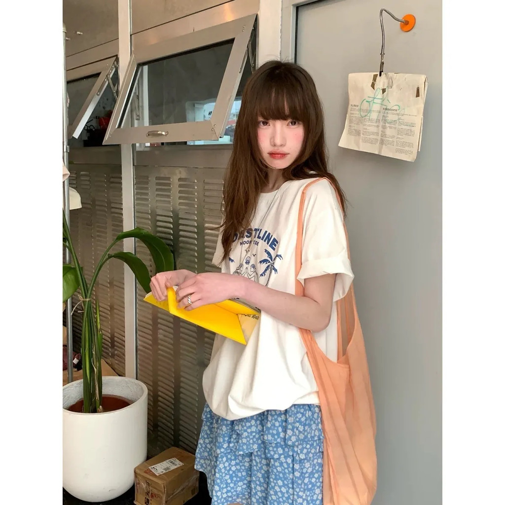 Váy Nữ Dopamine Voan Hoa Eo Cao Slim Chữ A Bánh Xanh
