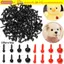 CORALTIDE 100 Cái / túi Búp Bê Nhồi Bông Mắt Mini 3mm / 4mm / 5mm / 6mm DIY Nhựa Động Vật Mũi Phụ Kiện
