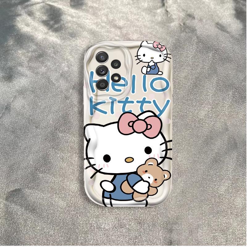 Thích Hợp Cho Samsung A13 A23 A33 A53 A32 A52 A52S 5G 3D Mềm TPU Kitty Rilakkuma Ốp Điện Thoại Chống Sốc